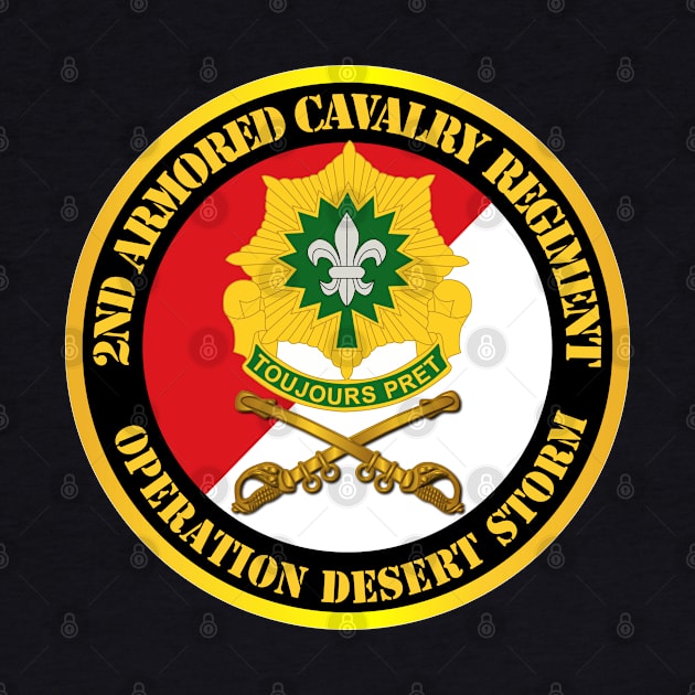 2nd Armored Cavalry Regiment DUI - Red White - Operation Desert Storm by twix123844